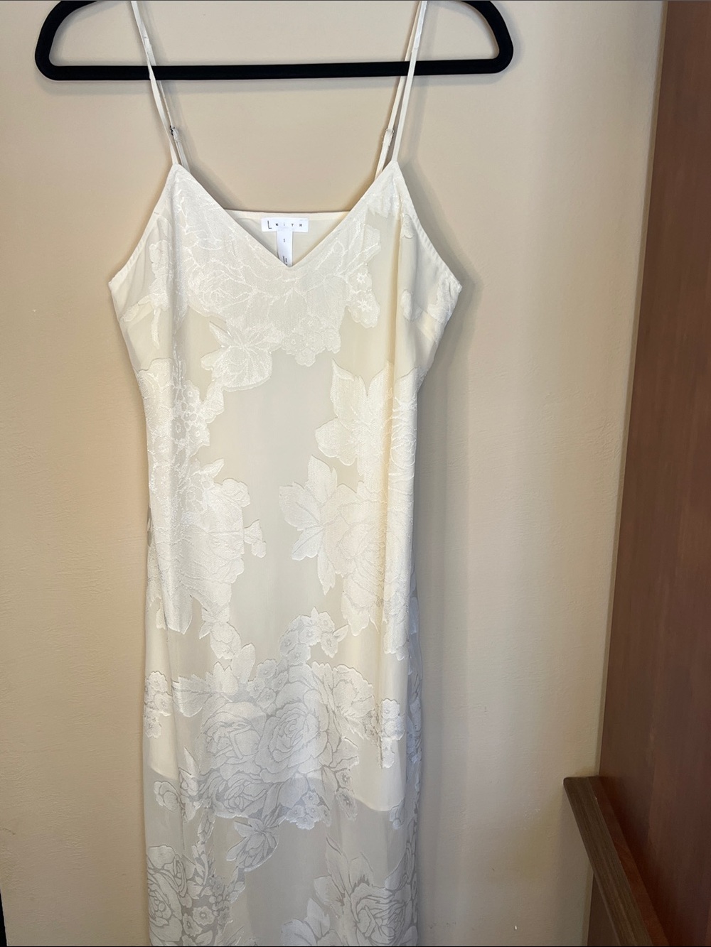Leith Ivory Floral Slip Dress